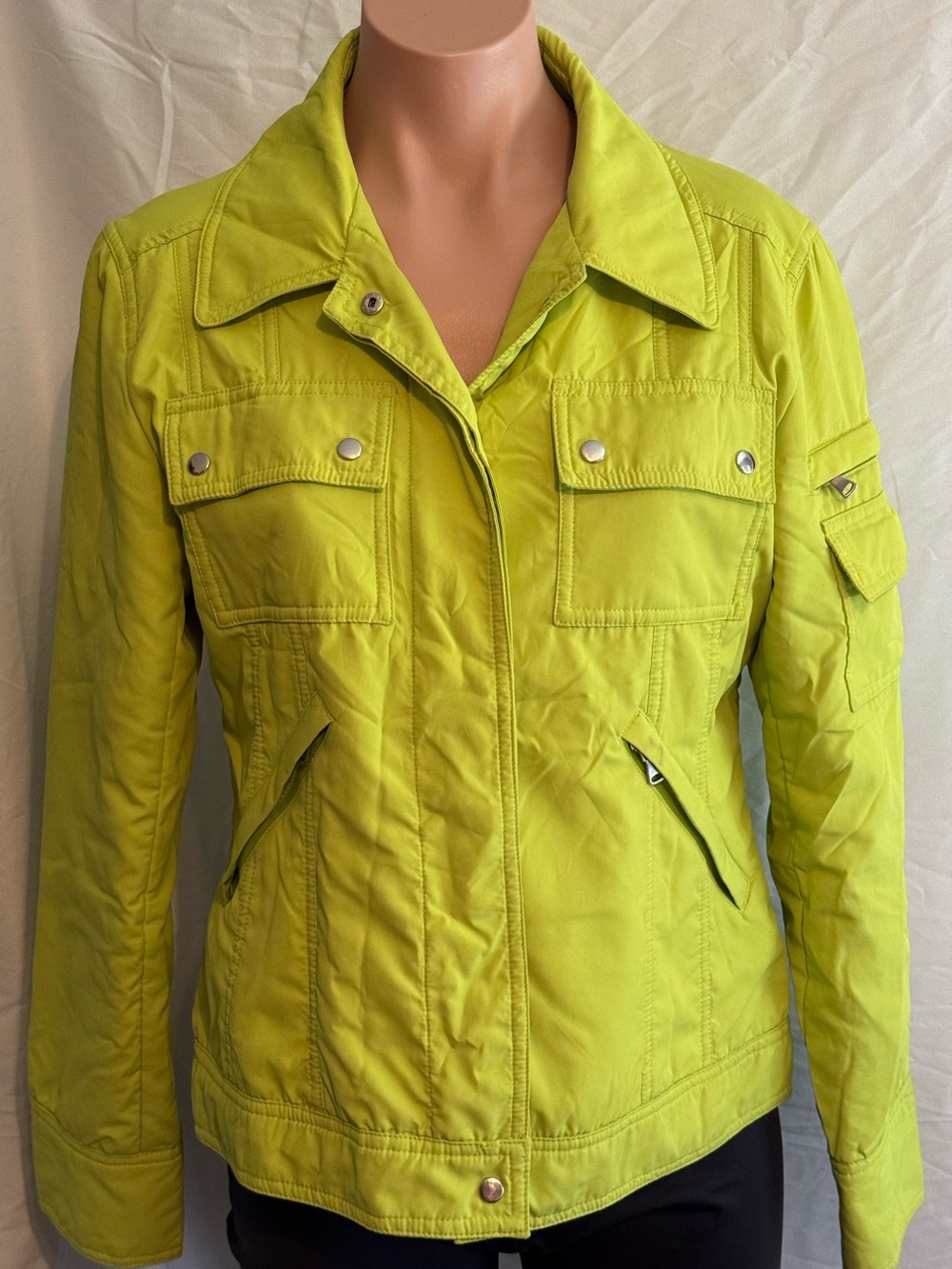 Fun! Lime Green Light Utility Jacket